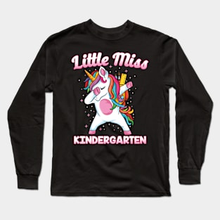 Little miss Homeschool squad dabbing unicorn homeschool Long Sleeve T-Shirt